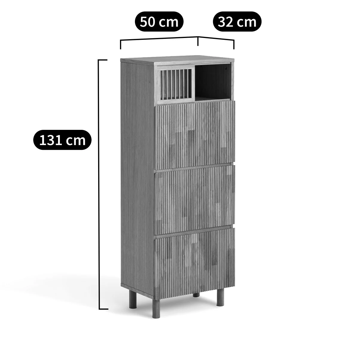Bilbao Wardrobe in Oak and Veneer with 3 Doors – image 8