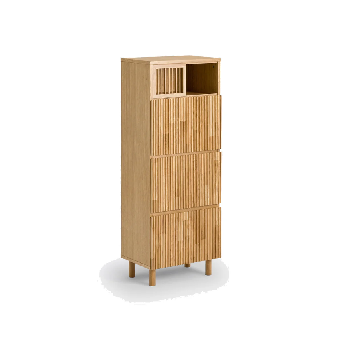 Bilbao Wardrobe in Oak and Veneer with 3 Doors – image 1
