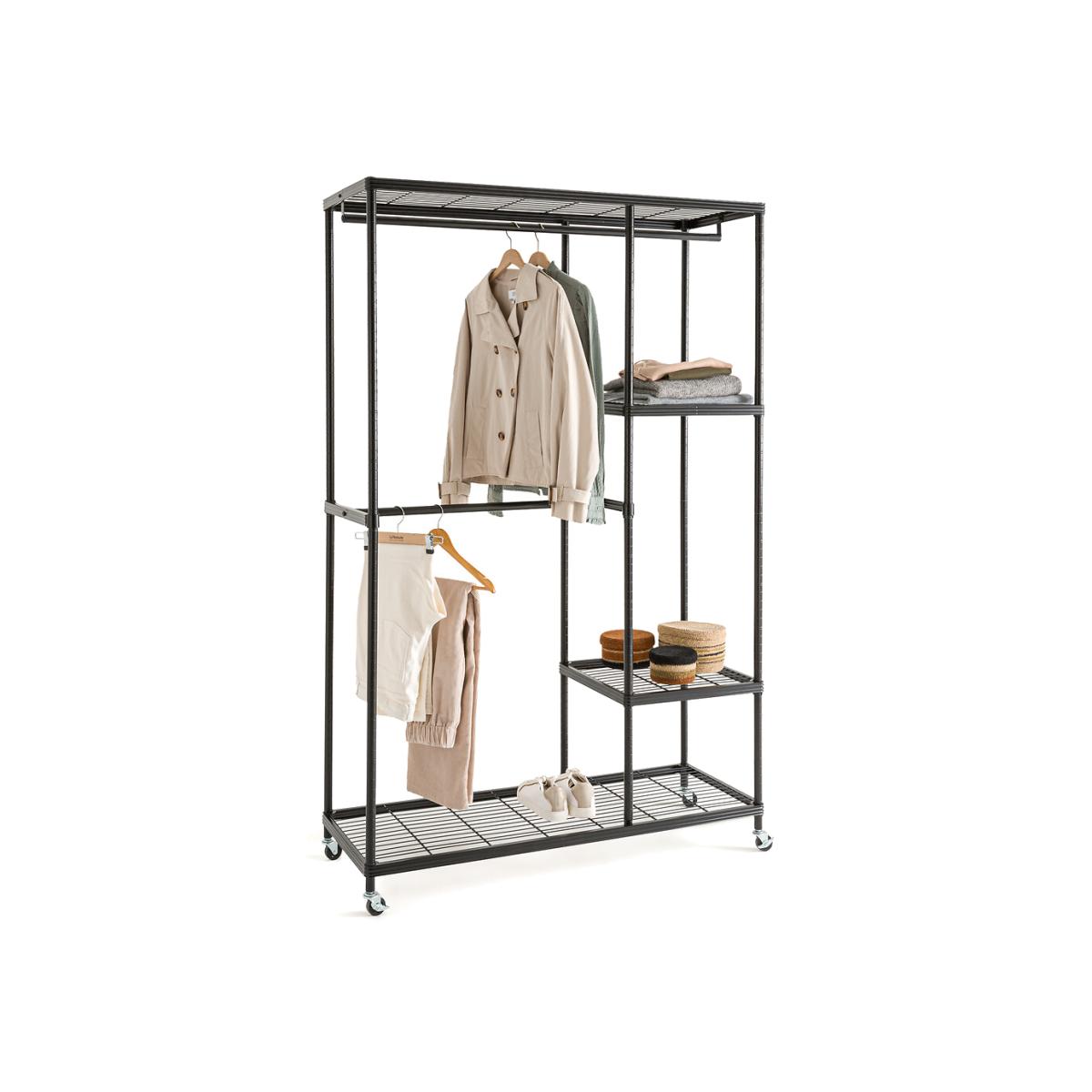 Fozzo 2-Rail Portable Wardrobe Unit – image 1