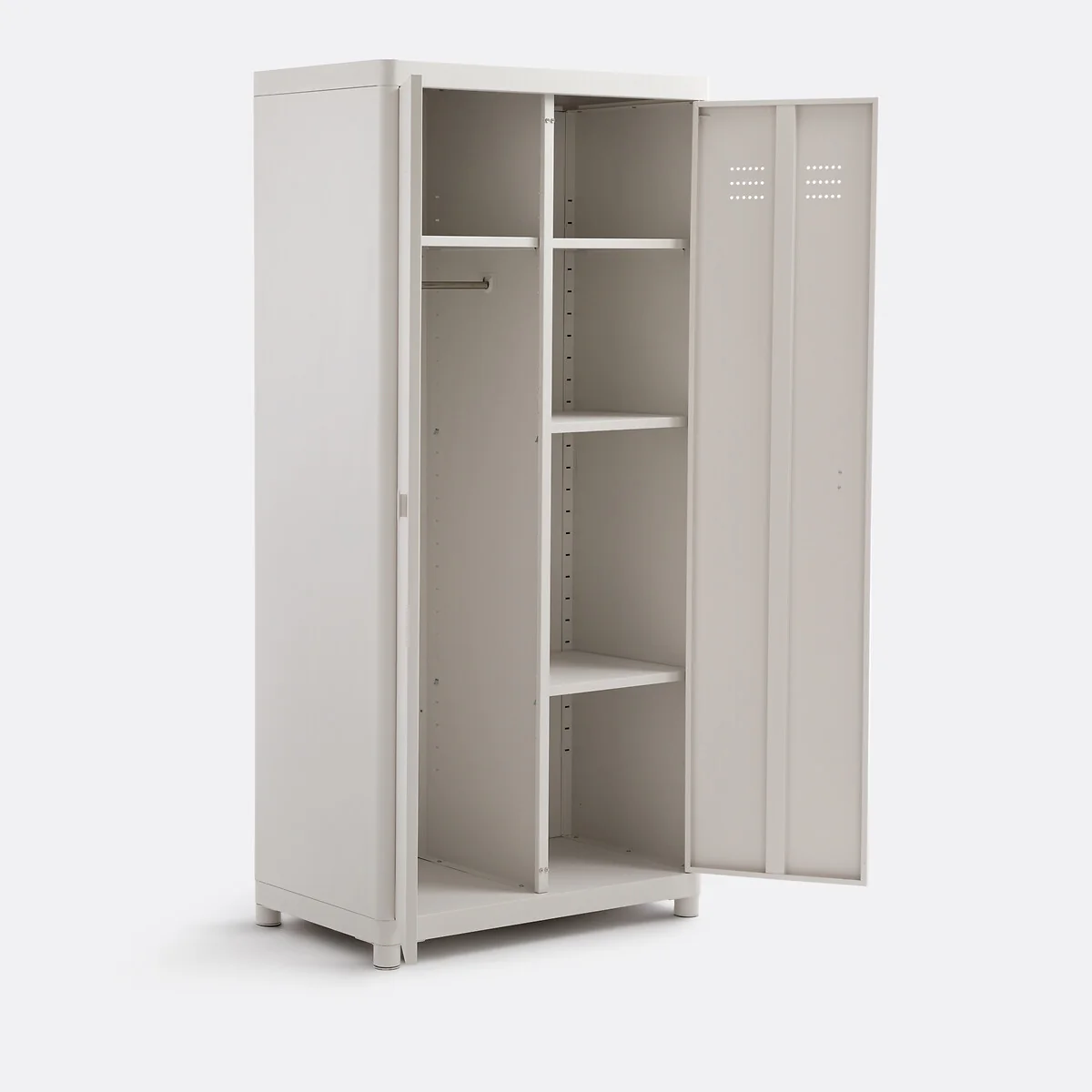 2-Door Wardrobe, Steel, Livona – image 4