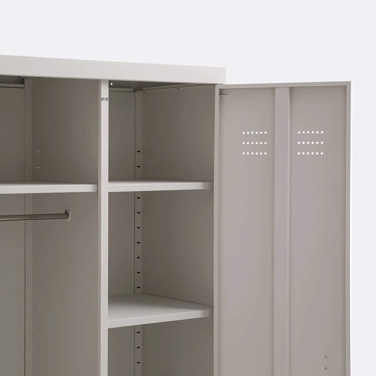2-Door Wardrobe, Steel, Livona – image 6