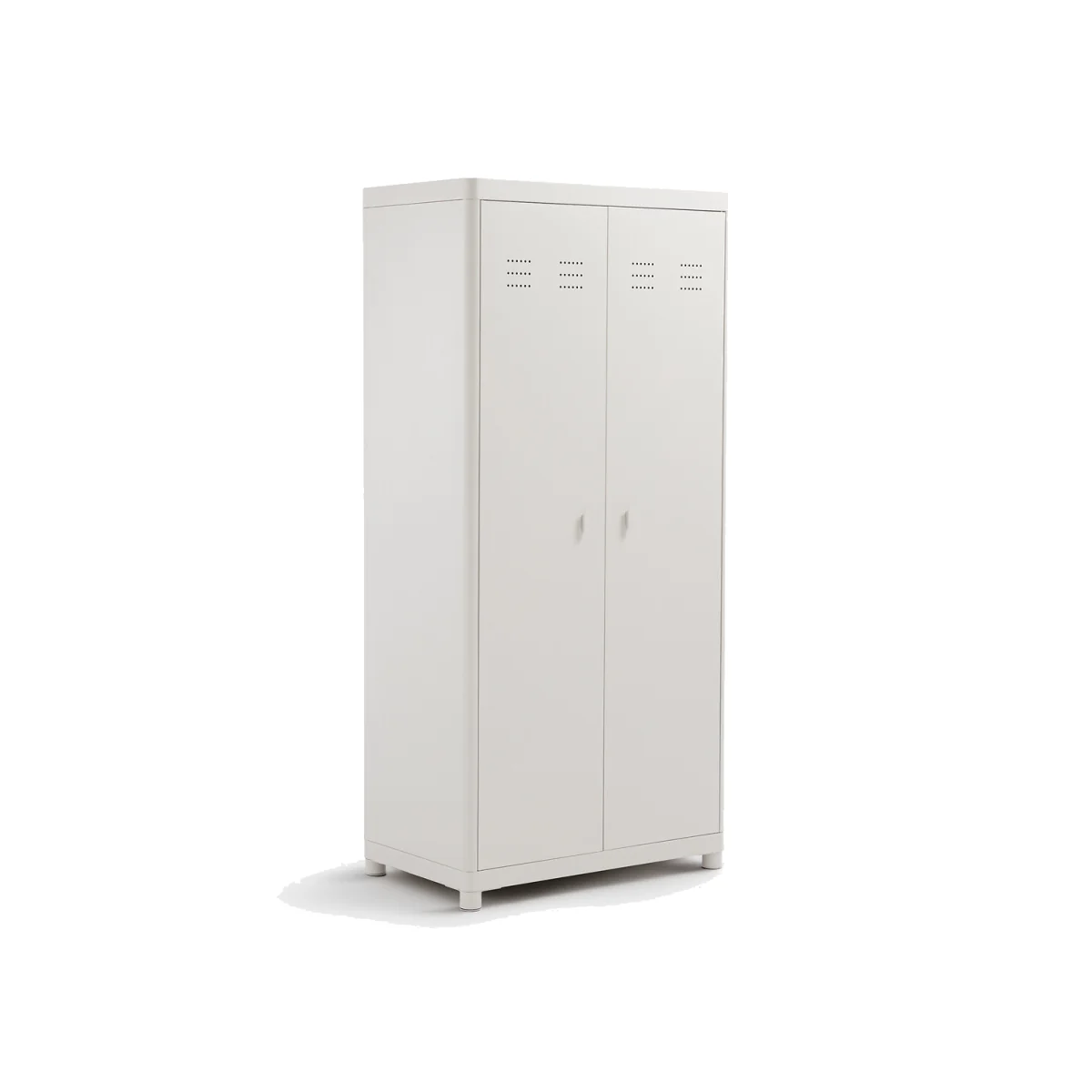 2-Door Wardrobe, Steel, Livona – image 1