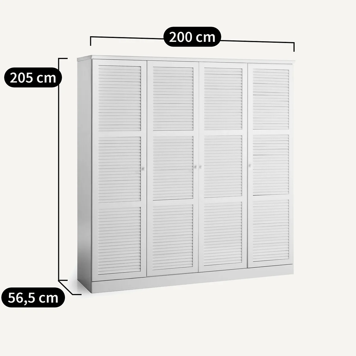Mayor 4-Door Wardrobe – image 6