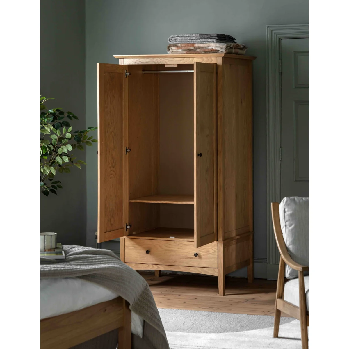 Gallery Direct Rye Double Wardrobe Natural – image 3