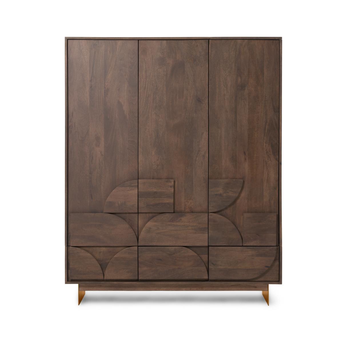 Keala Triple Wardrobe, Mango Wood – image 2