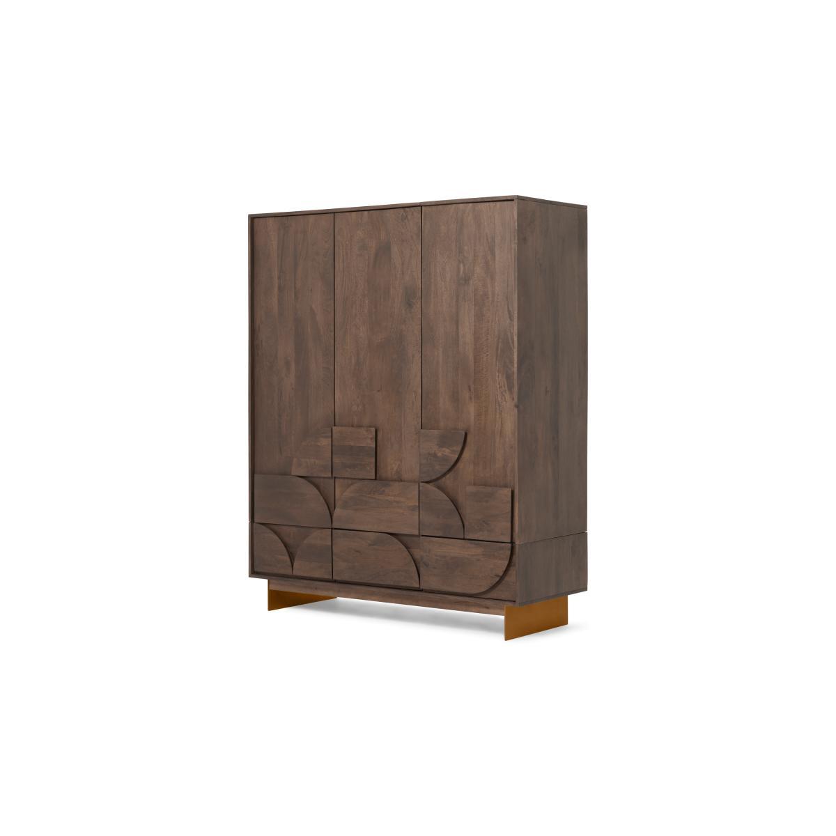 Keala Triple Wardrobe, Mango Wood – image 3