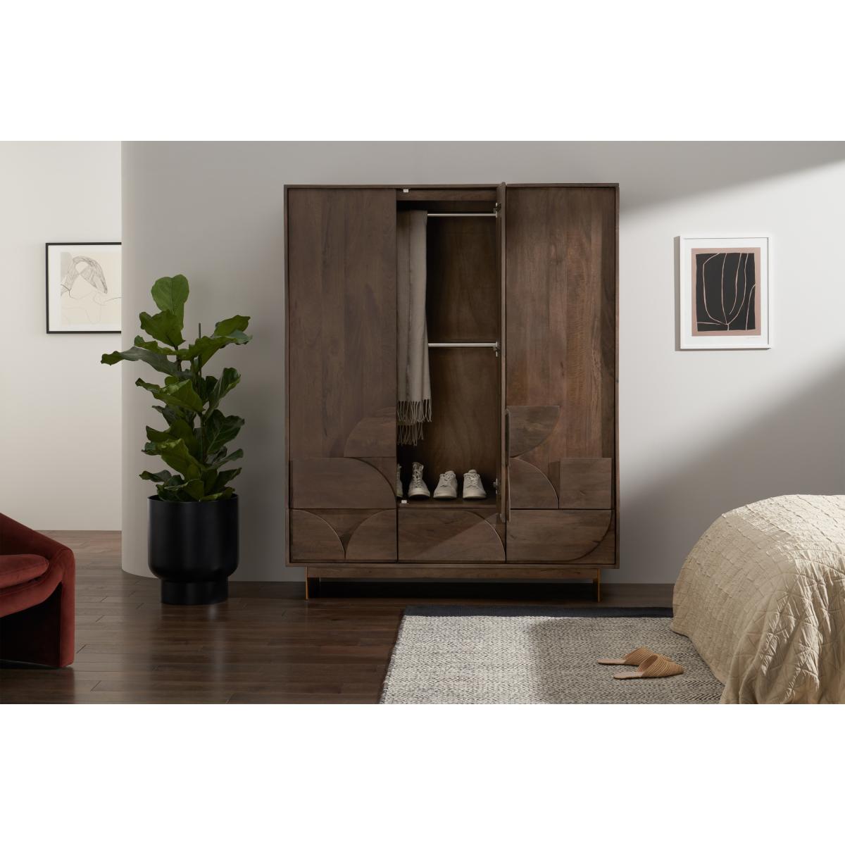 Keala Triple Wardrobe, Mango Wood – image 5
