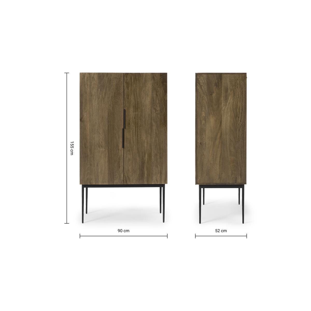 Rakara Clothes Storage, Warm Chestnut Mango Wood – image 7