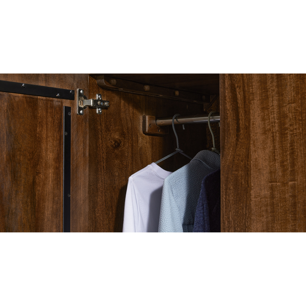 Lucien 2 Door Wardrobe, Mango Wood – image 5
