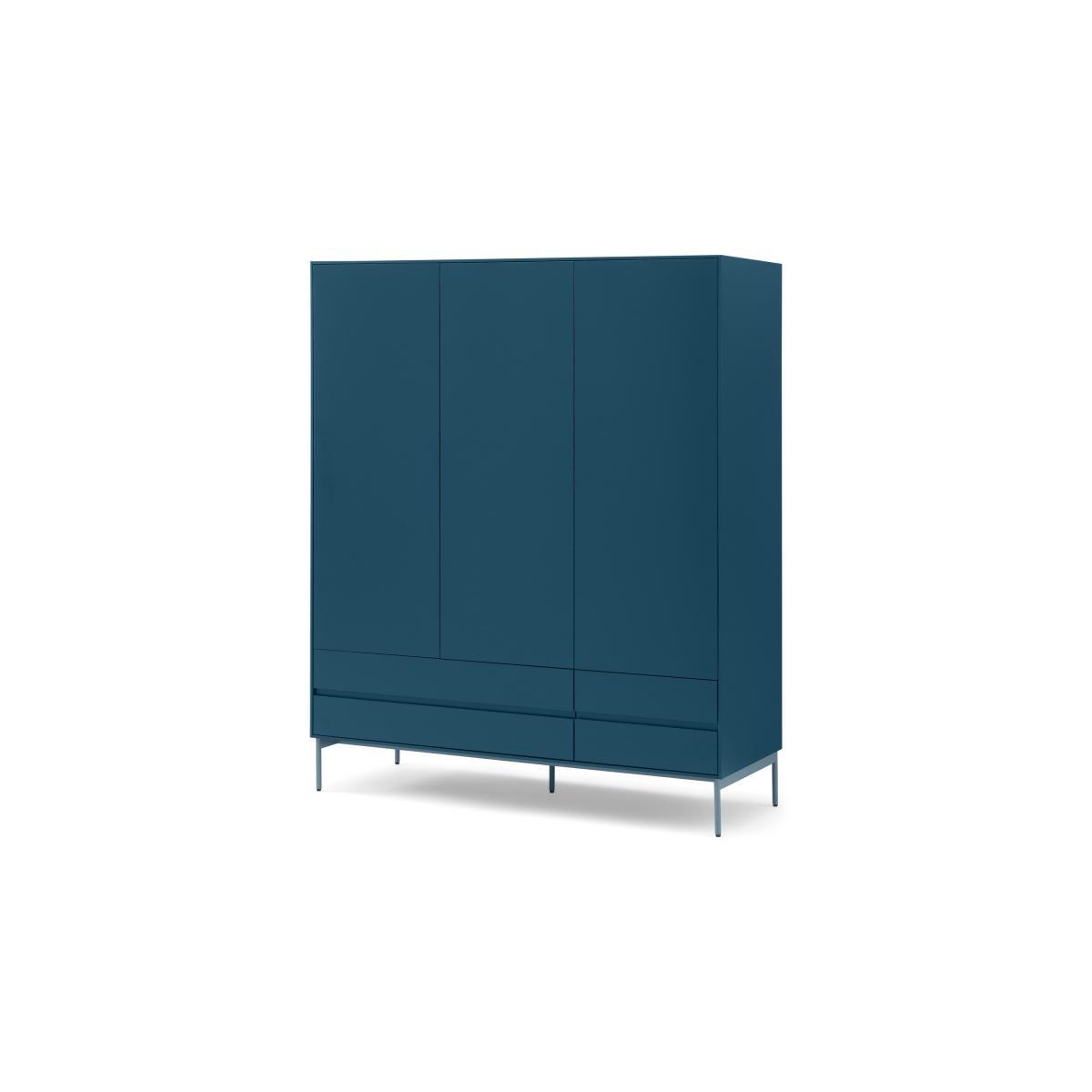 Donica Triple Wardrobe, Sapphire Blue – image 3