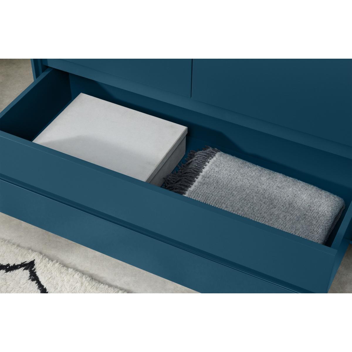 Donica Triple Wardrobe, Sapphire Blue – image 5