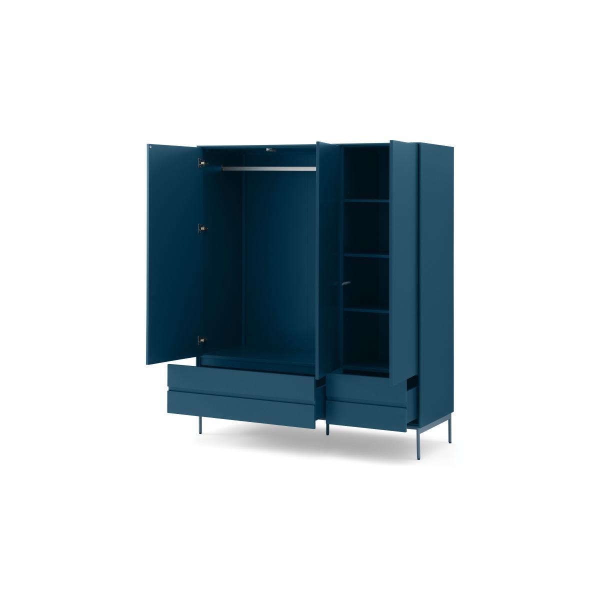 Donica Triple Wardrobe, Sapphire Blue – image 6