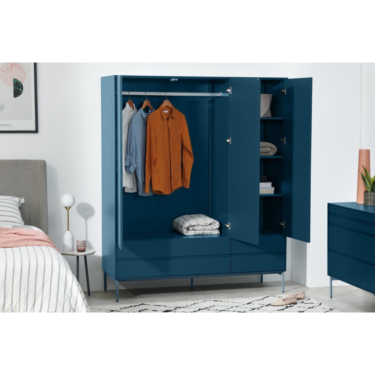 Donica Triple Wardrobe, Sapphire Blue – image 8