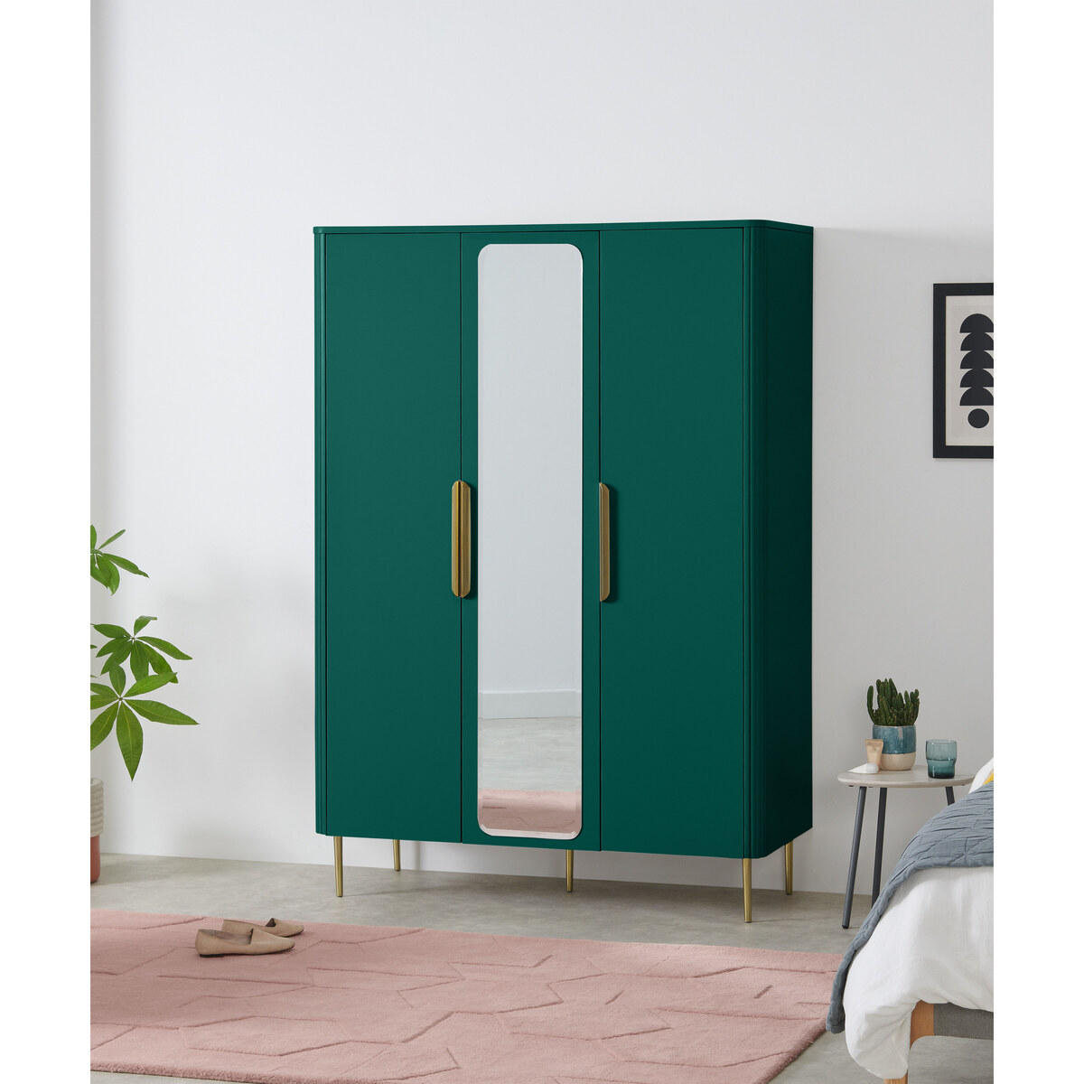 Ebro Triple Wardrobe, Peacock Green – image 6