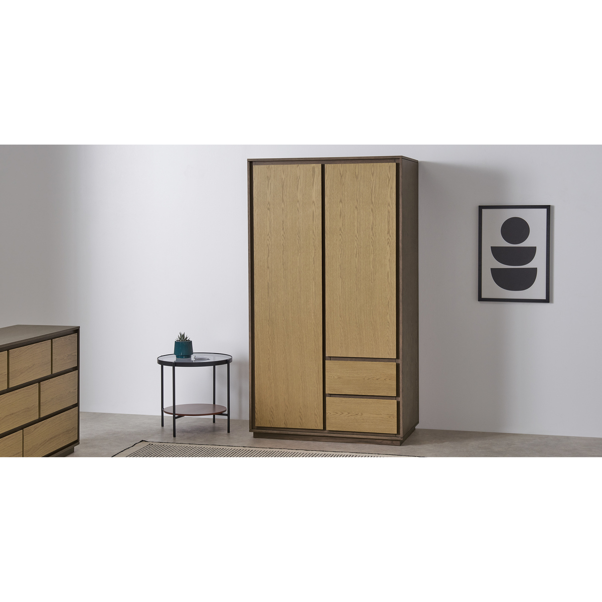 Arbery Double Wardrobe, Oak Veneer – image 3