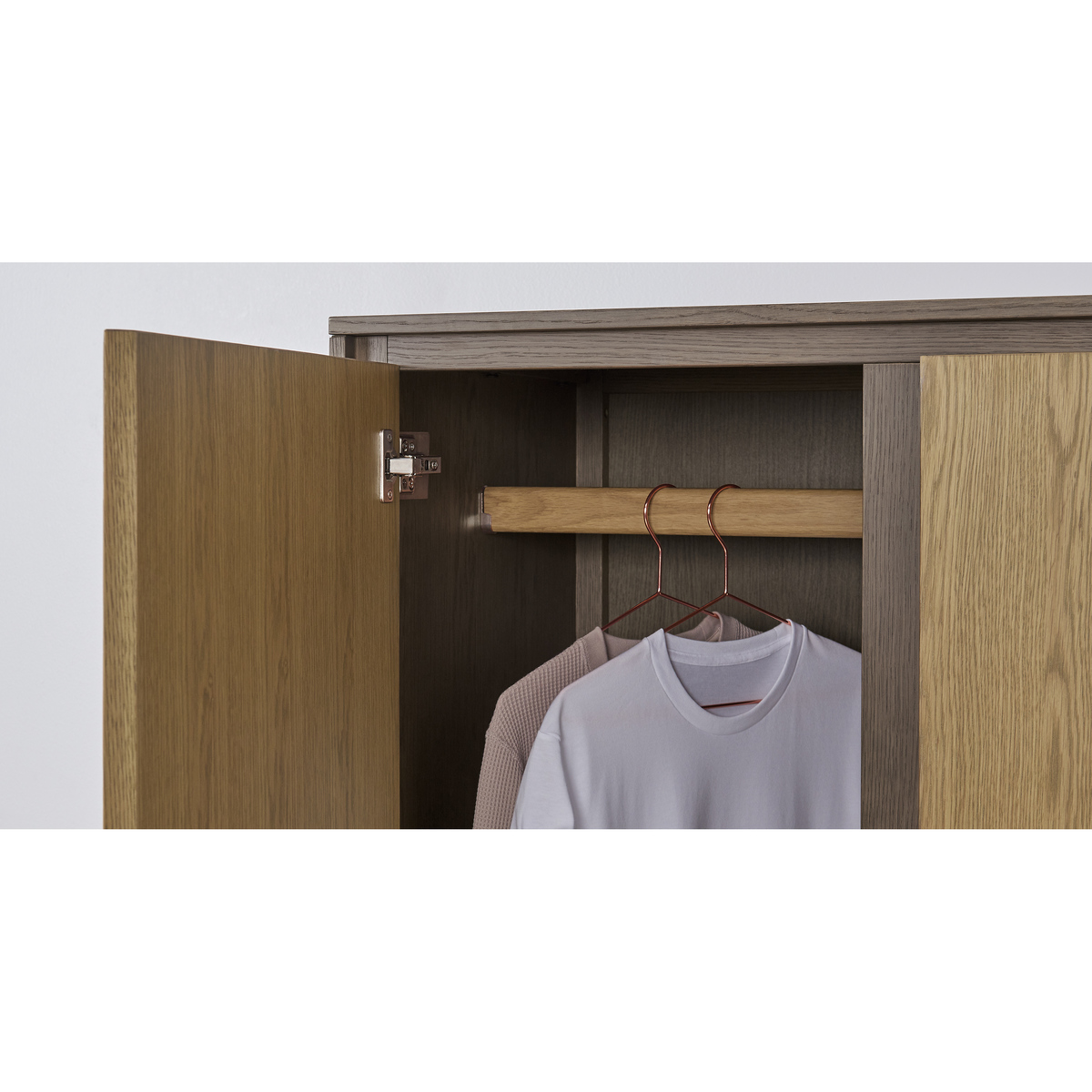 Arbery Double Wardrobe, Oak Veneer – image 6