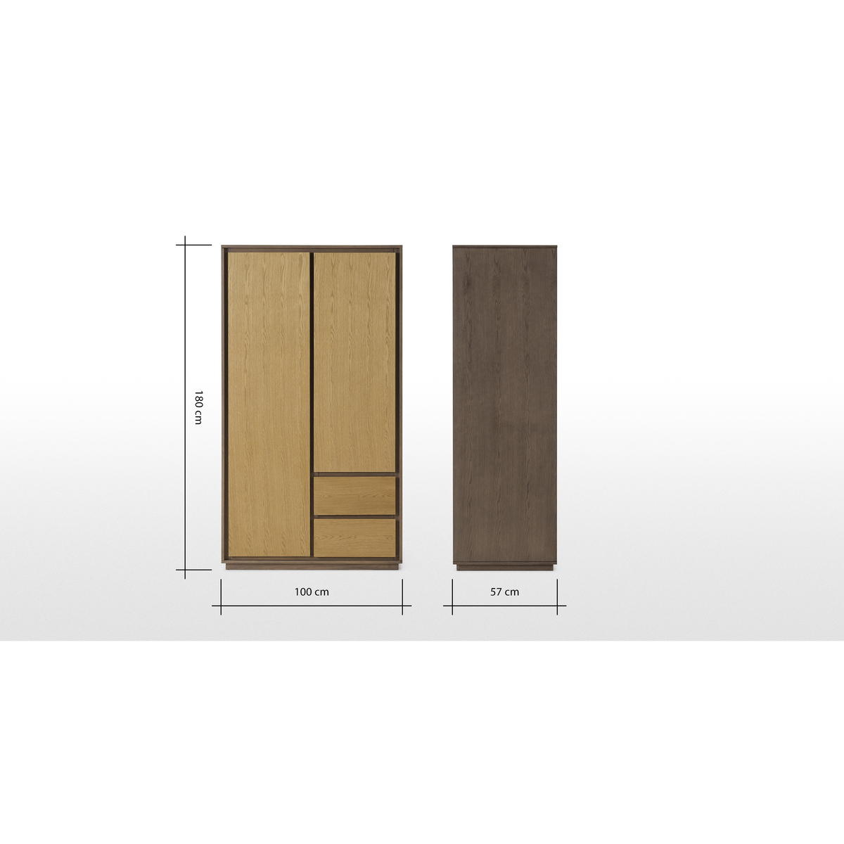 Arbery Double Wardrobe, Oak Veneer – image 8