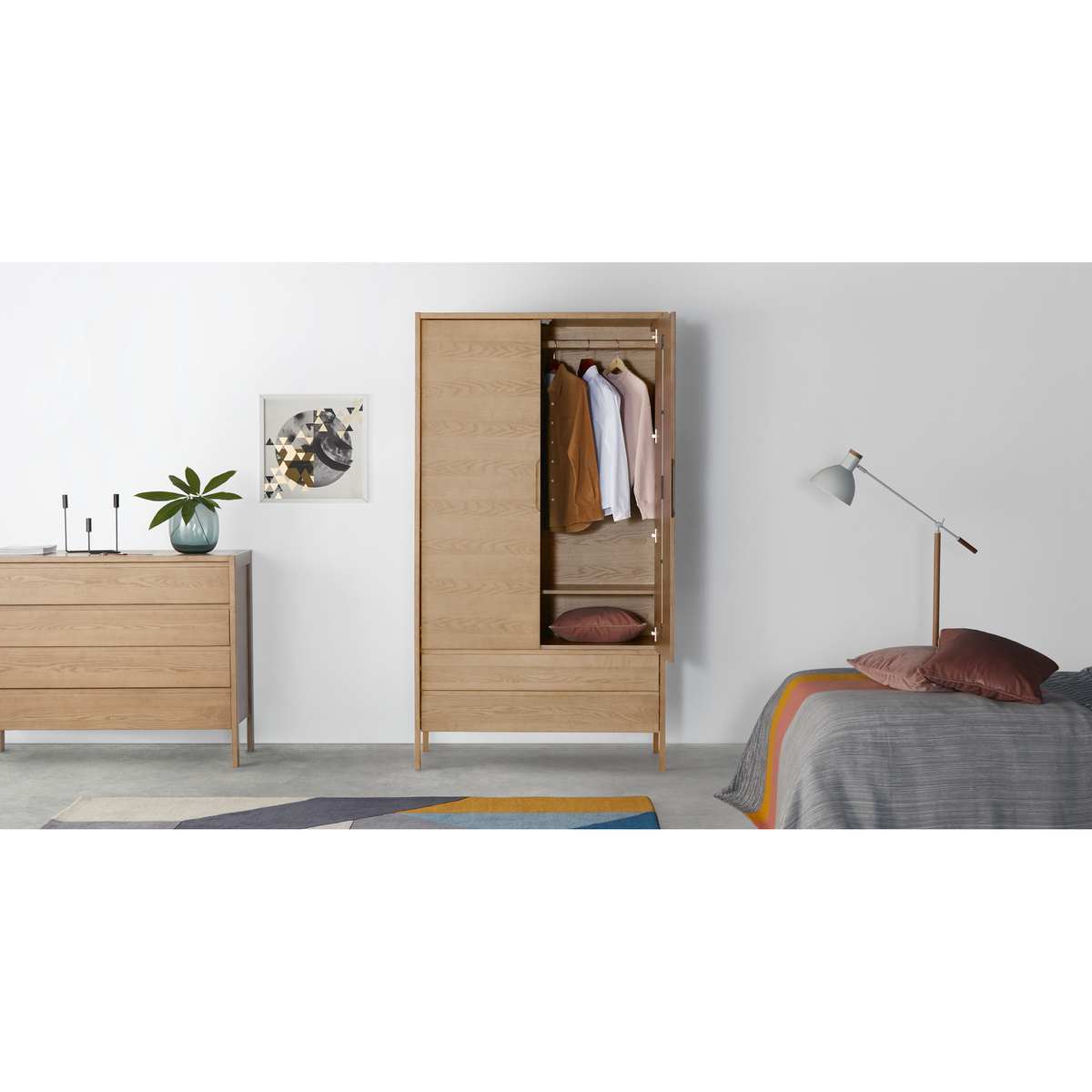 Ledger Wardrobe, Oak – image 6