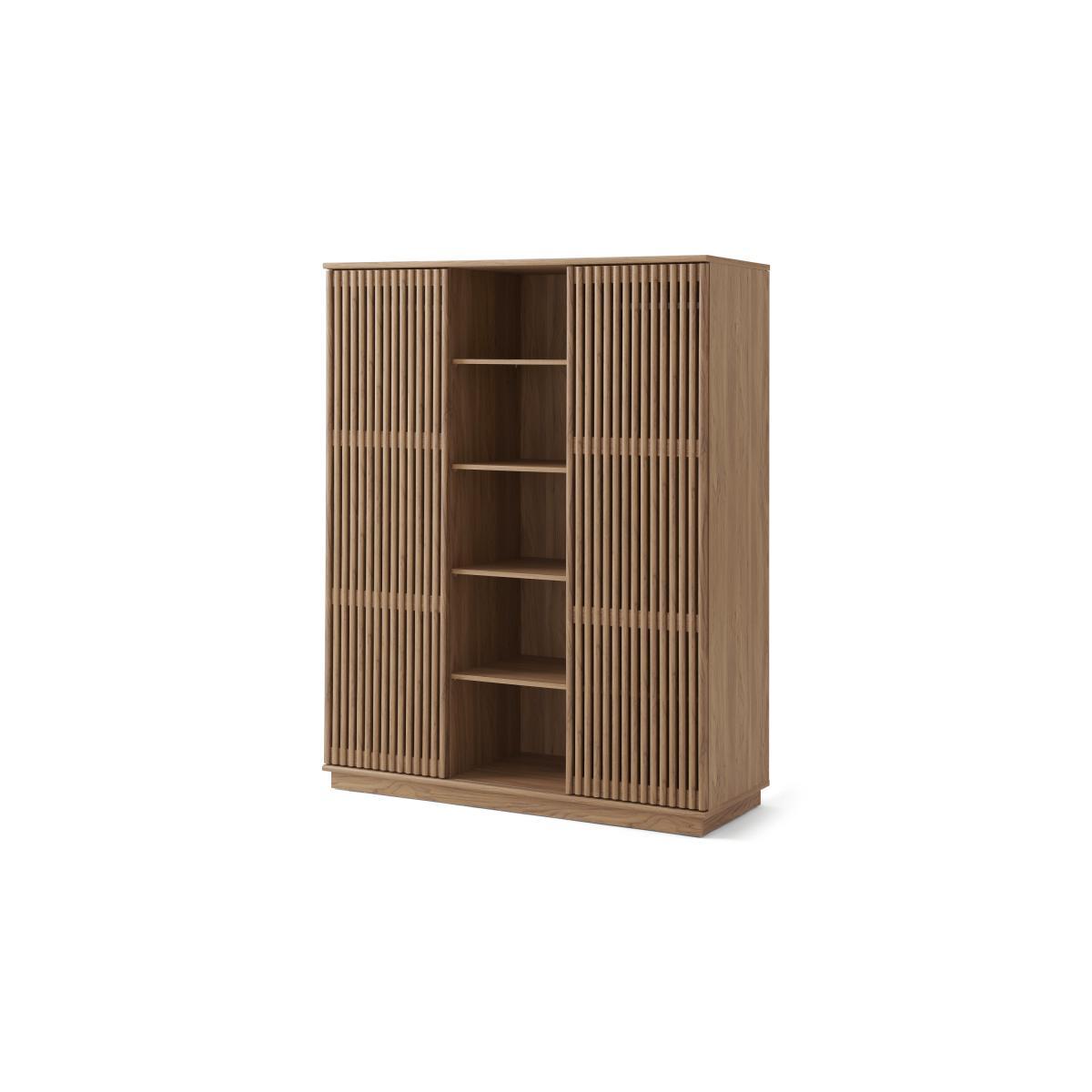 Tulma Triple Sliding Door Wardrobe, Oak Effect – image 3