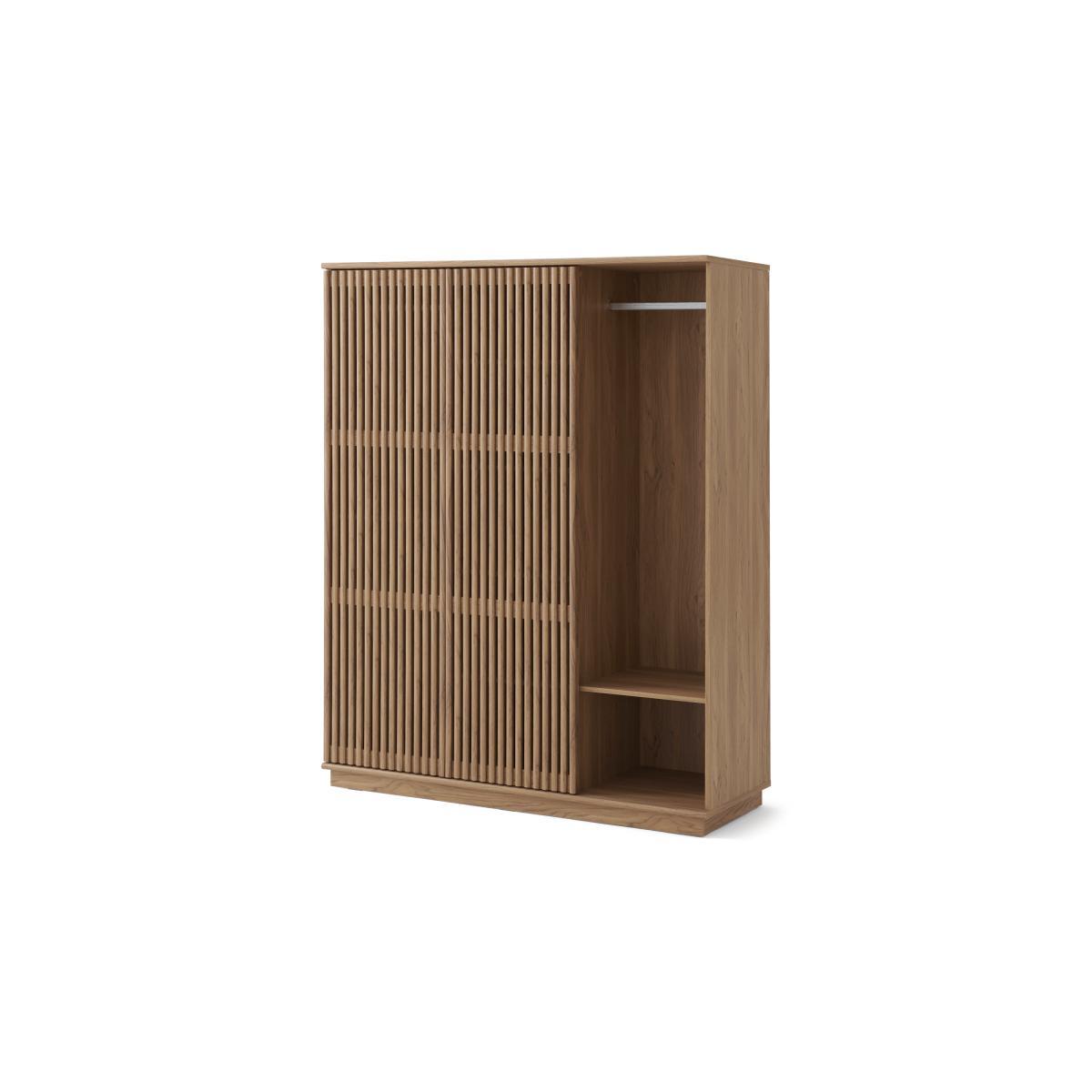 Tulma Triple Sliding Door Wardrobe, Oak Effect – image 9