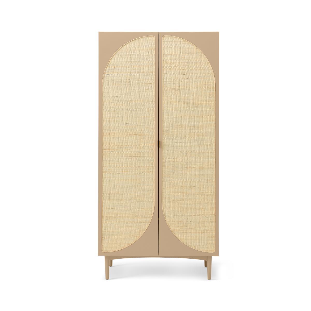 Emmi Double Wardrobe, Light Caramel & Rattan – image 2