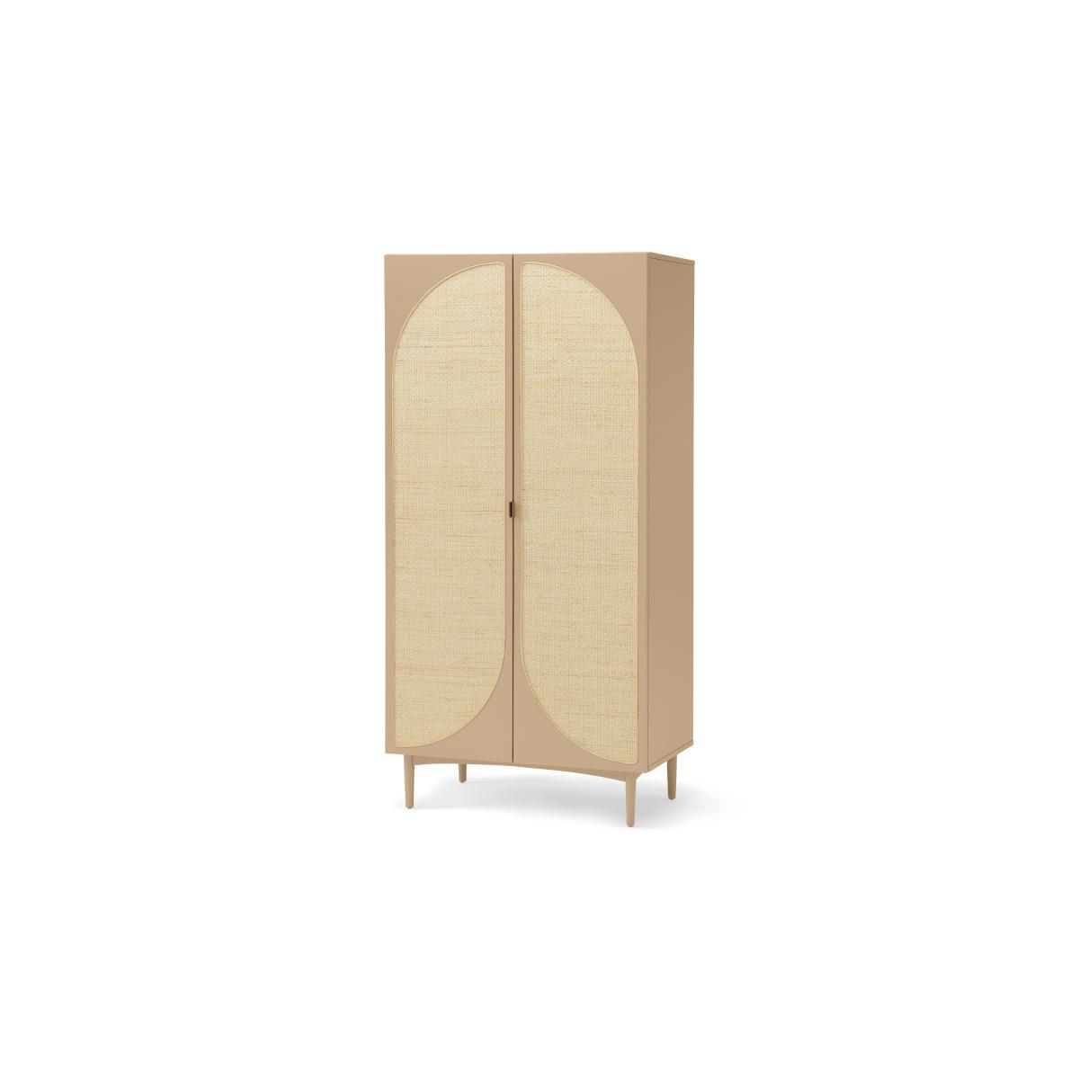 Emmi Double Wardrobe, Light Caramel & Rattan – image 3