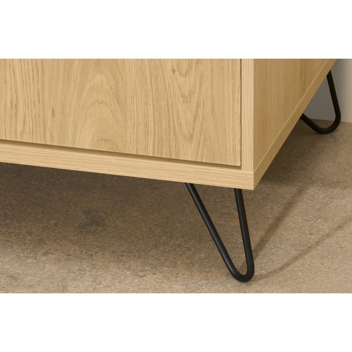 Elona Sliding Wardrobe, Oak Effect & Black – image 8