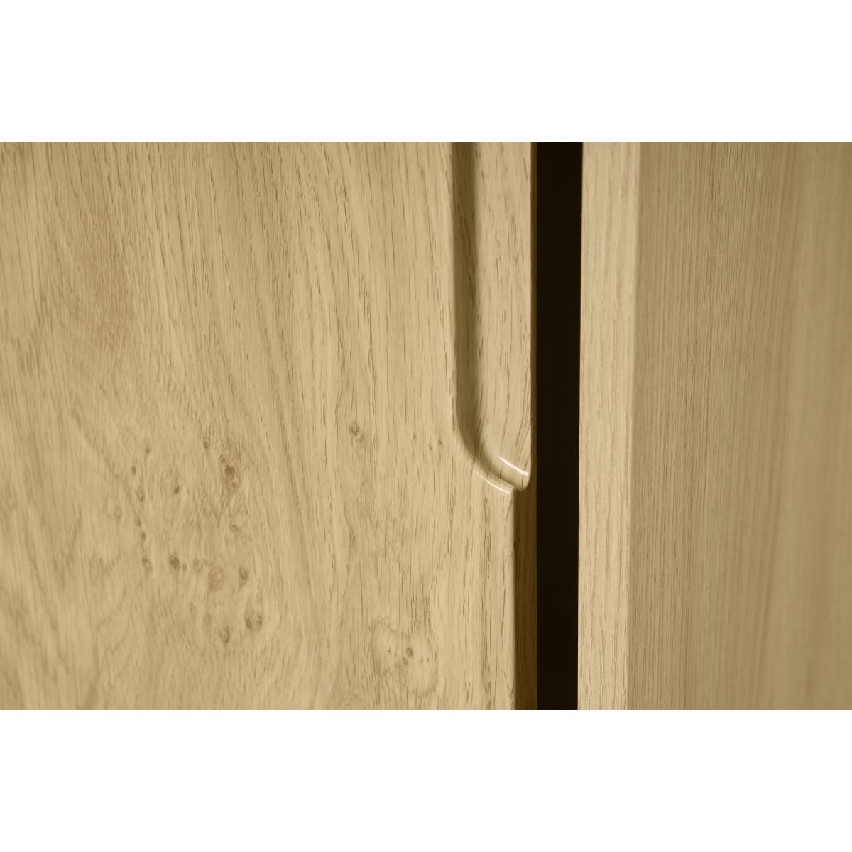 Elona Sliding Wardrobe, Oak Effect & Black – image 9