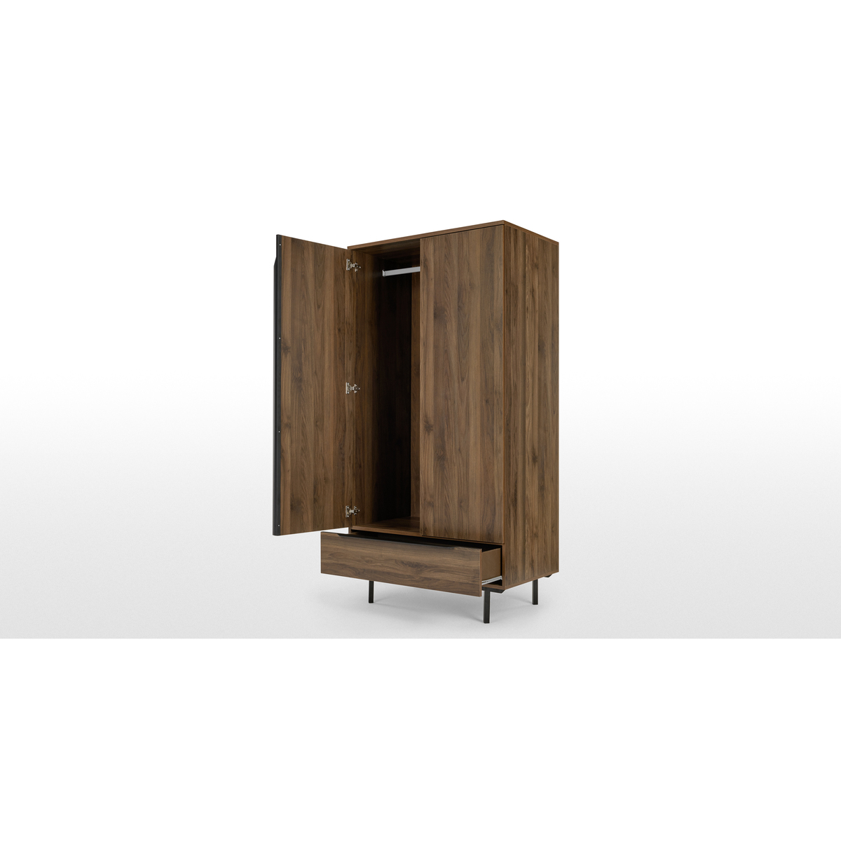Damien Wardrobe, Walnut & Black – image 5