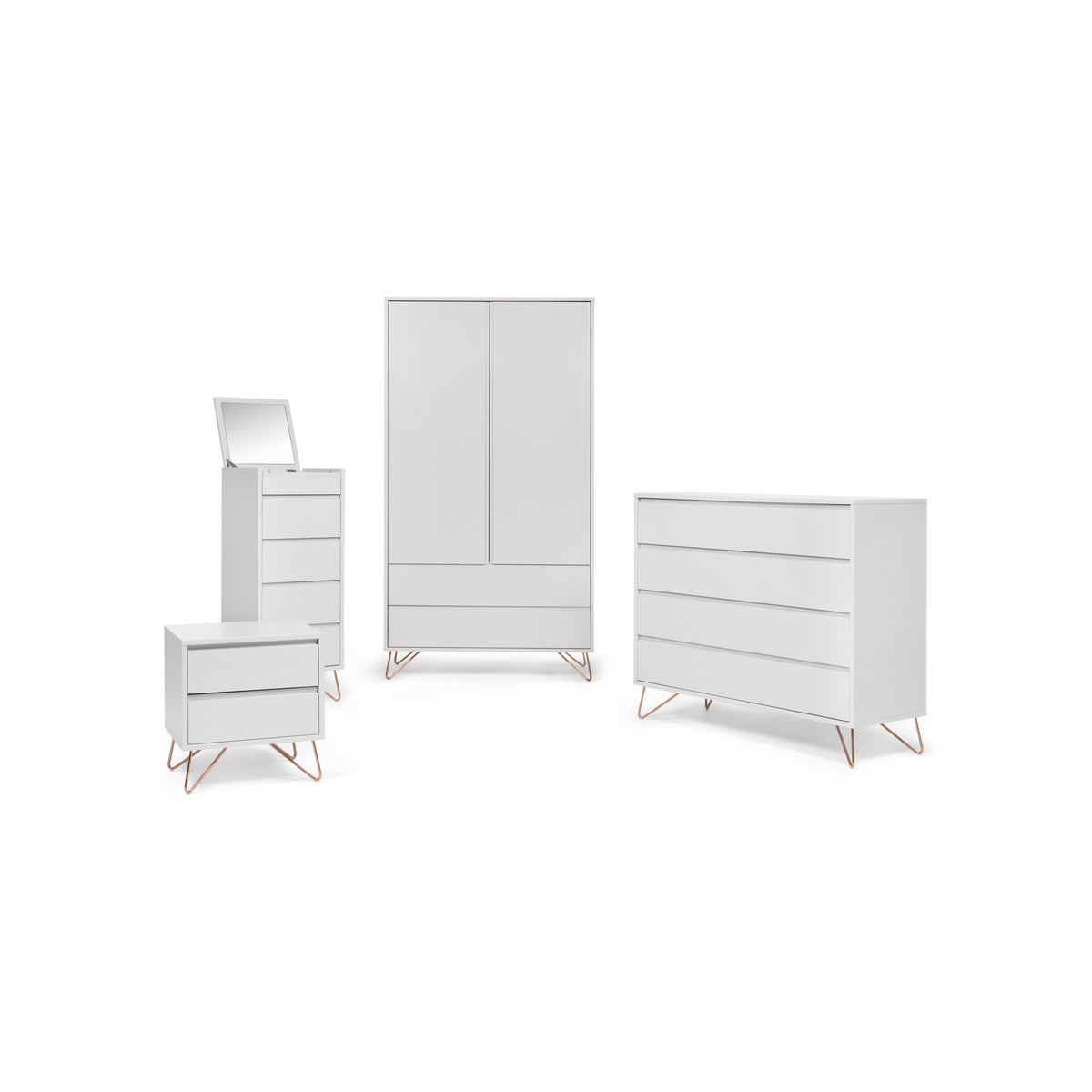 Elona Wardrobe, Grey and Copper – image 4