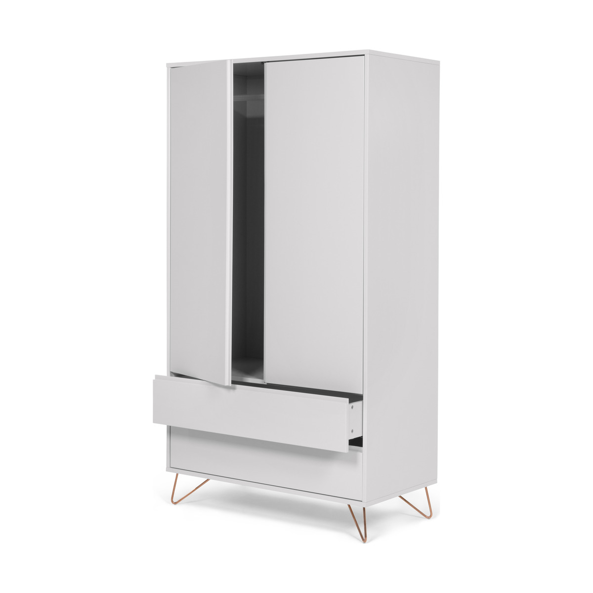 Elona Wardrobe, Grey and Copper – image 8
