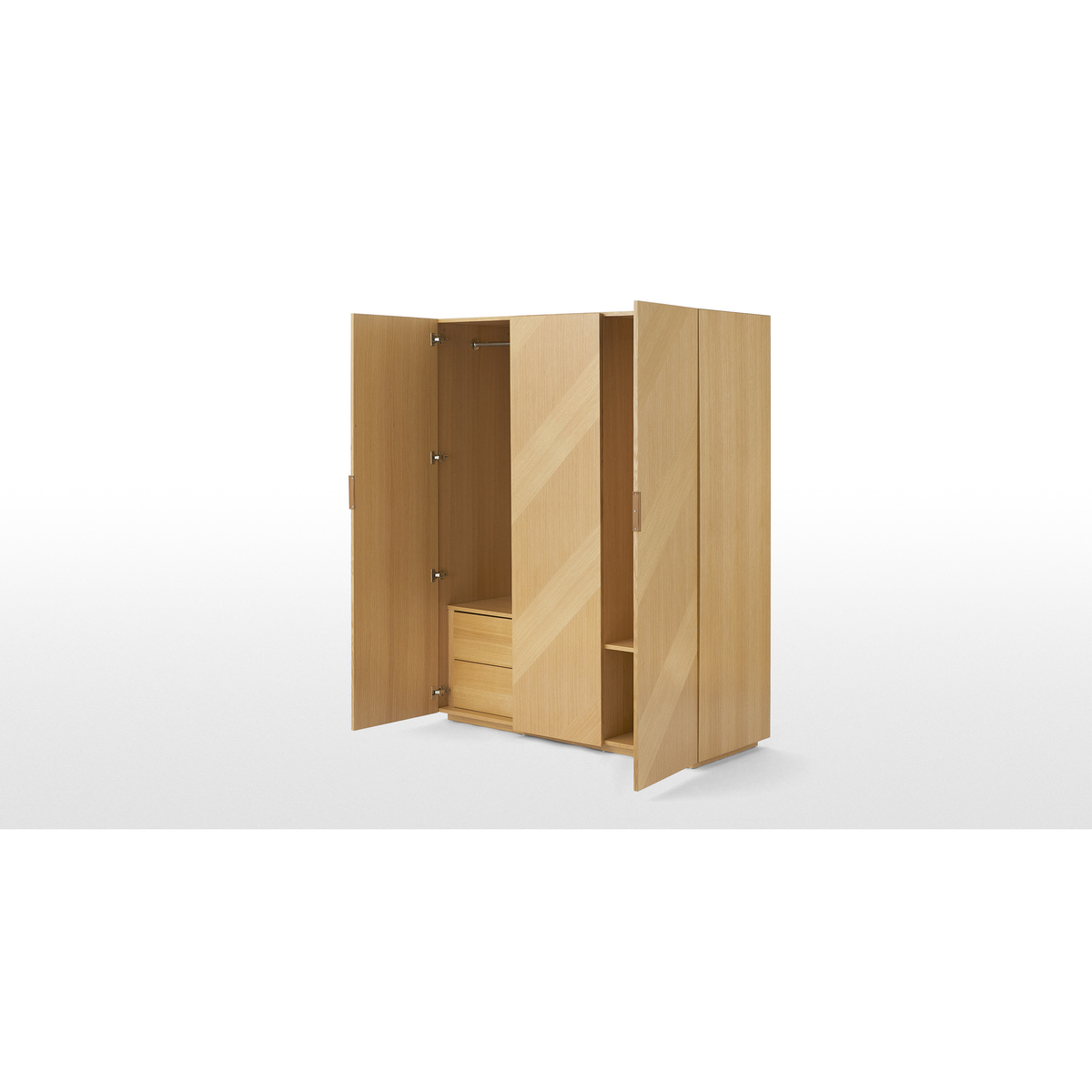 Hazzard Triple Wardrobe, Oak – image 4