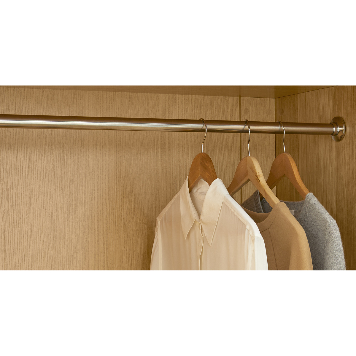 Hazzard Triple Wardrobe, Oak – image 6