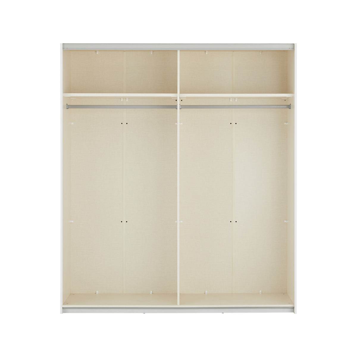 Elso Sliding Wardrobe 180cm, White Frame with Mirror Doors – image 3