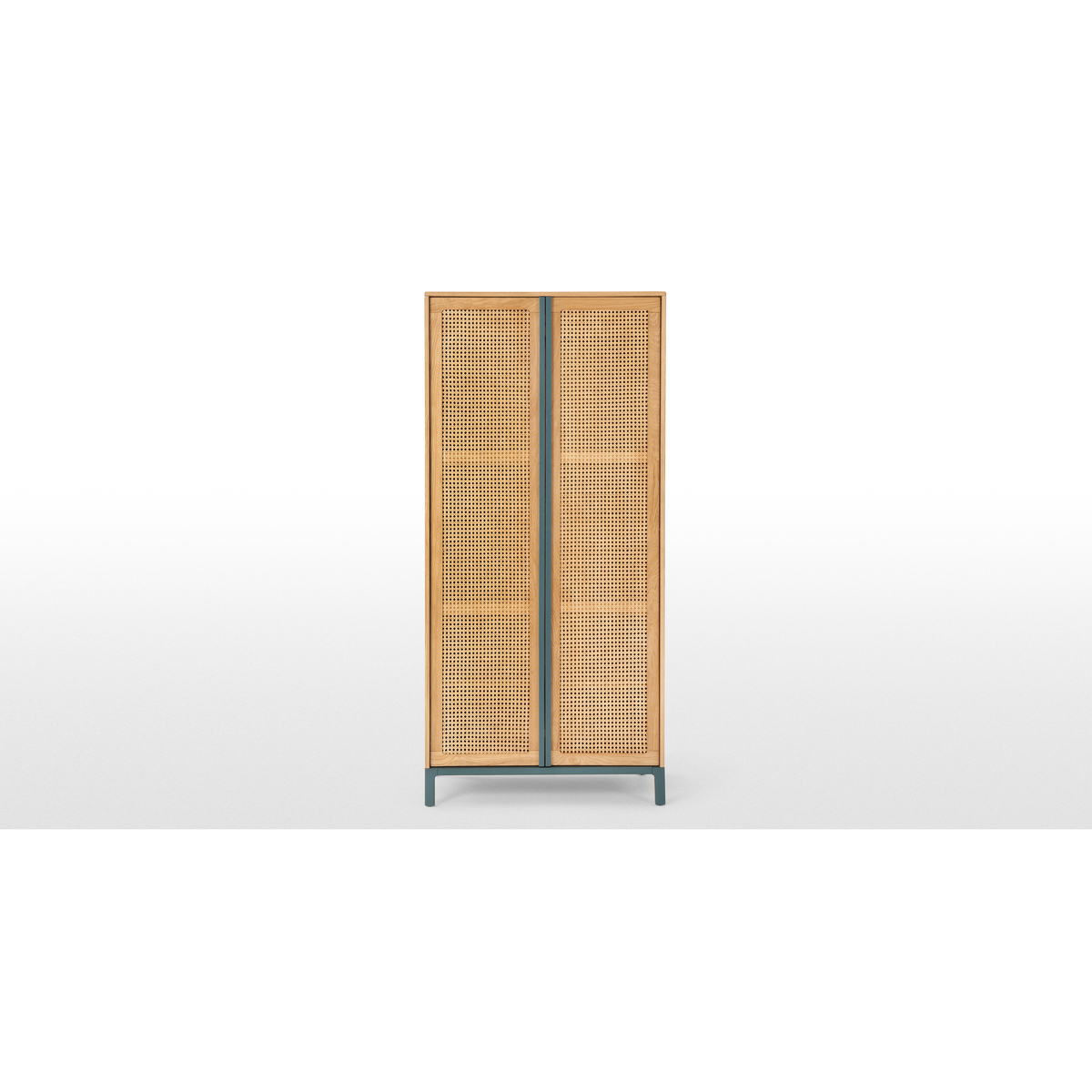 Reema Double Wardrobe, Oak & Teal – image 4