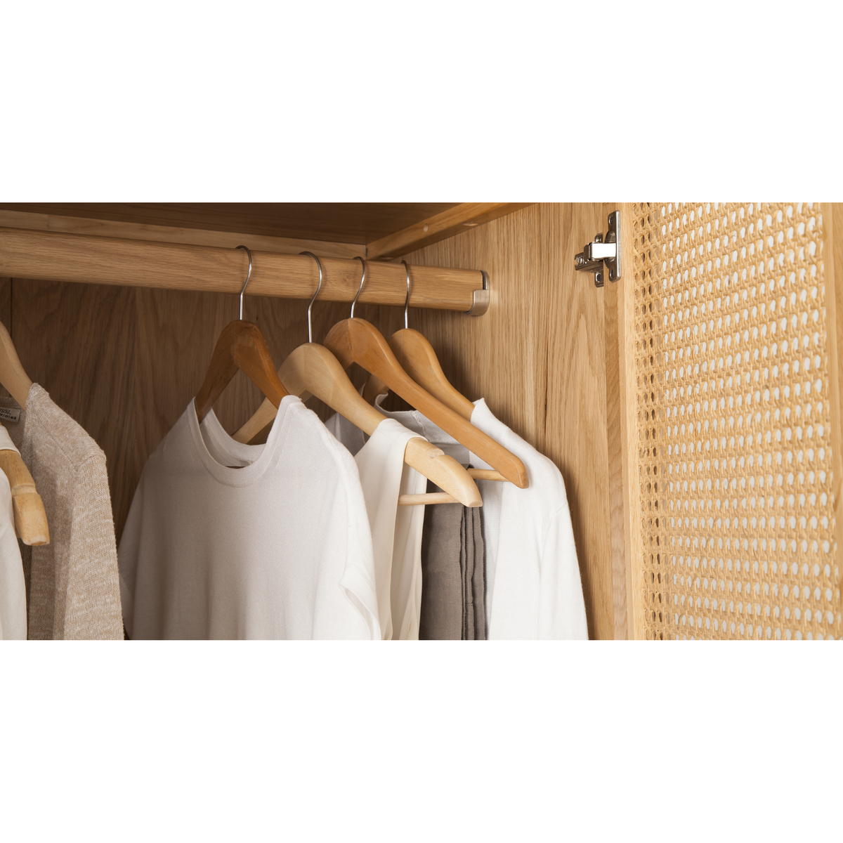 Reema Double Wardrobe, Oak & Teal – image 5