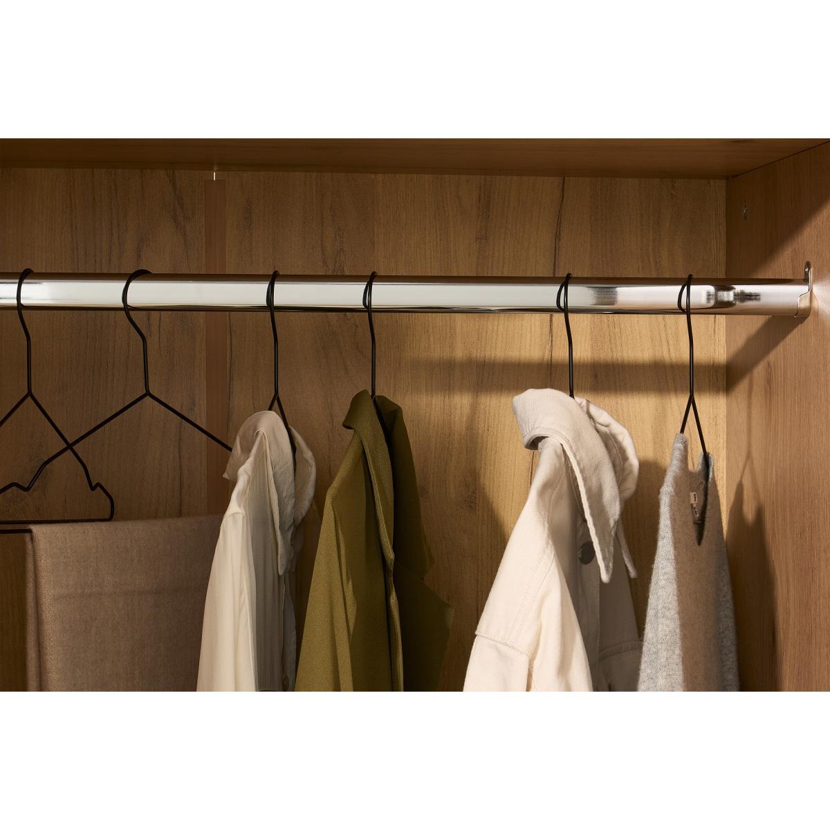 Damien Triple Wardrobe, Distressed Oak Effect & Black – image 6