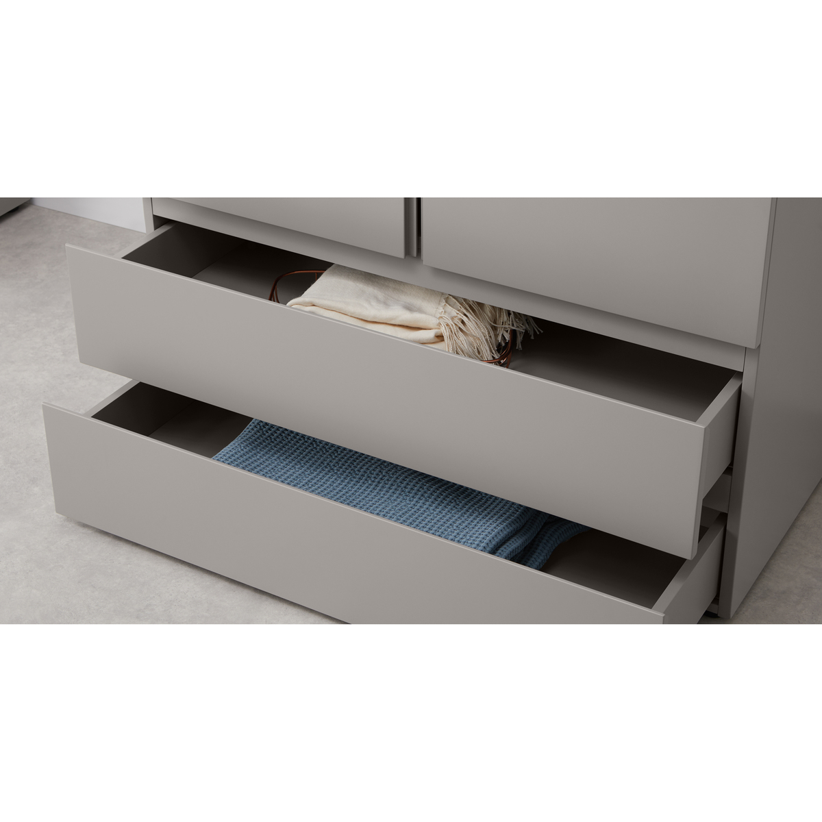 Senisa 2 Door Wardrobe, Matt Grey – image 5