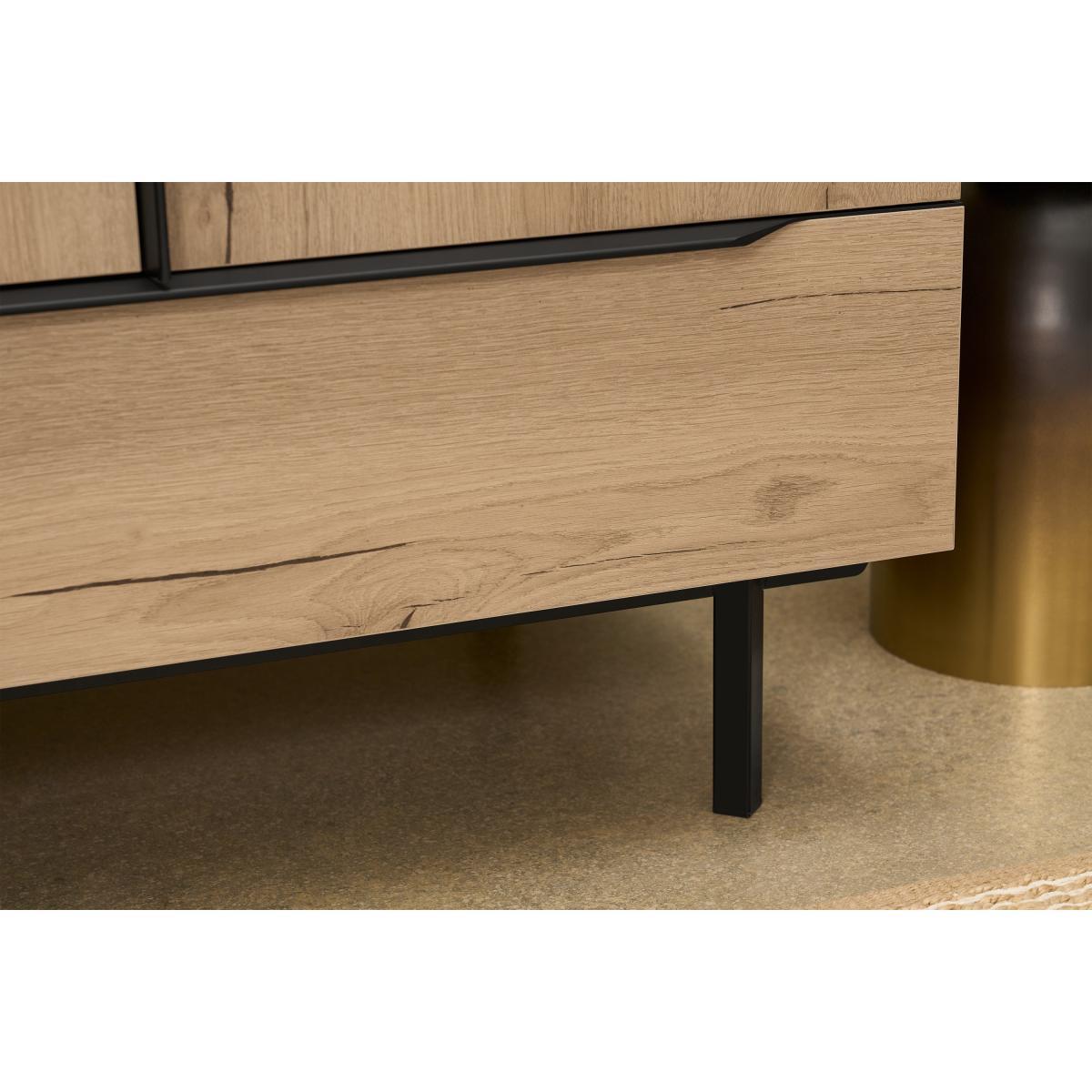 Damien Wardrobe, Oak Effect & Black – image 8