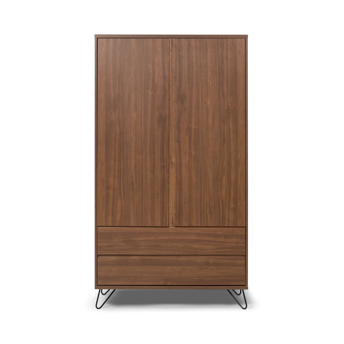 Elona Wardrobe, Walnut Effect & Black – image 2