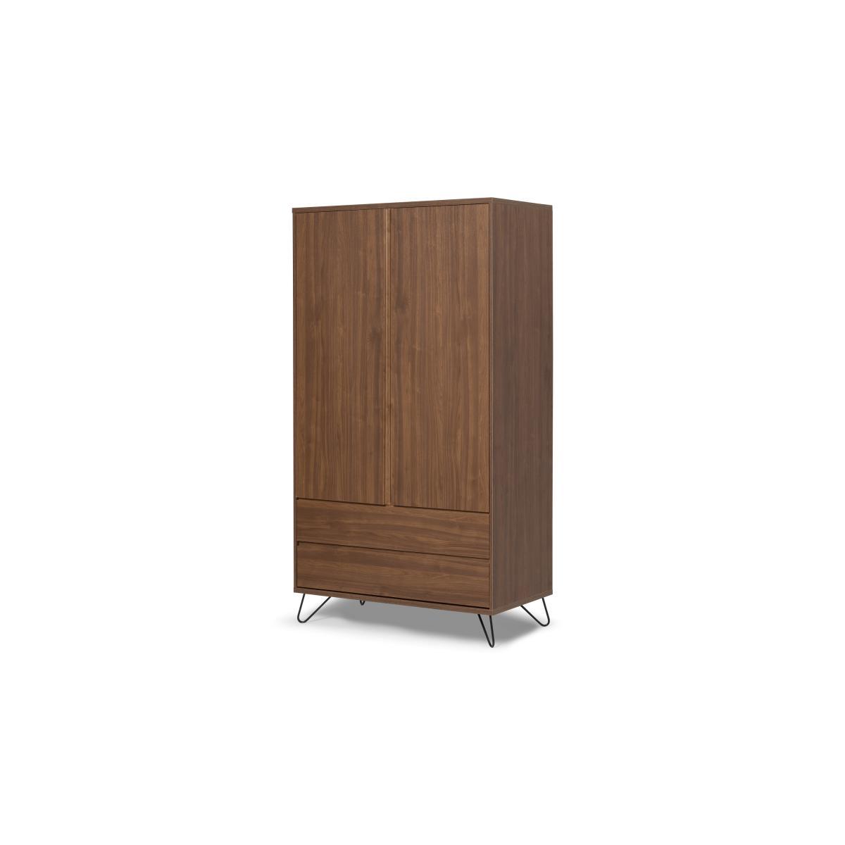 Elona Wardrobe, Walnut Effect & Black – image 3