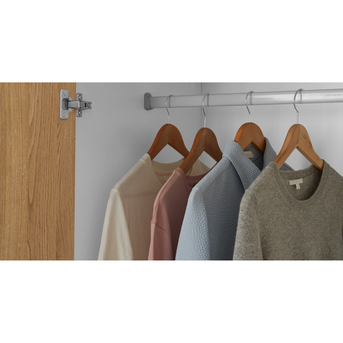 MADE Essentials Larsen Double Wardrobe, Oak Effect & White – image 5