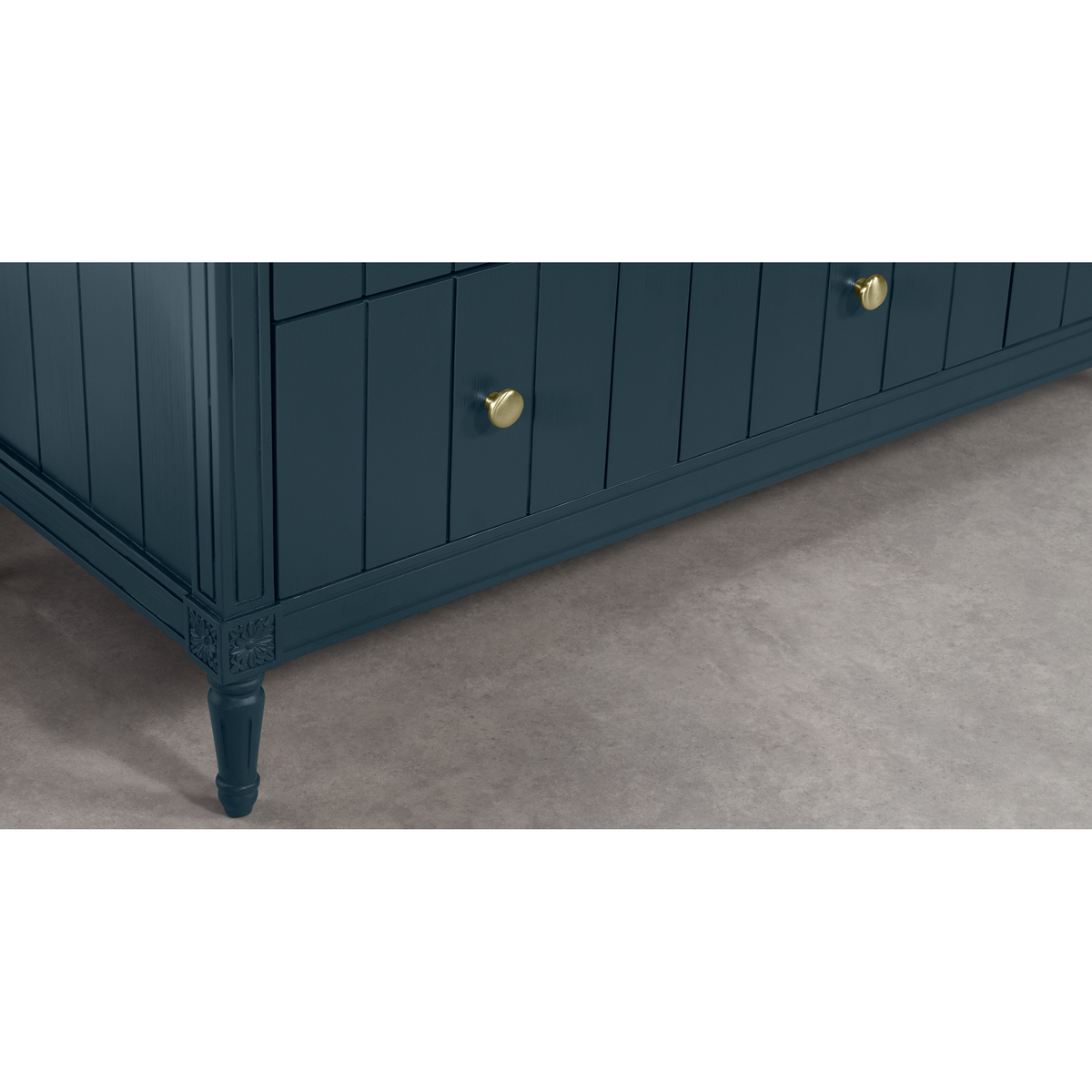 Bourbon 3 Door Triple Wardrobe, Vintage Blue – image 3