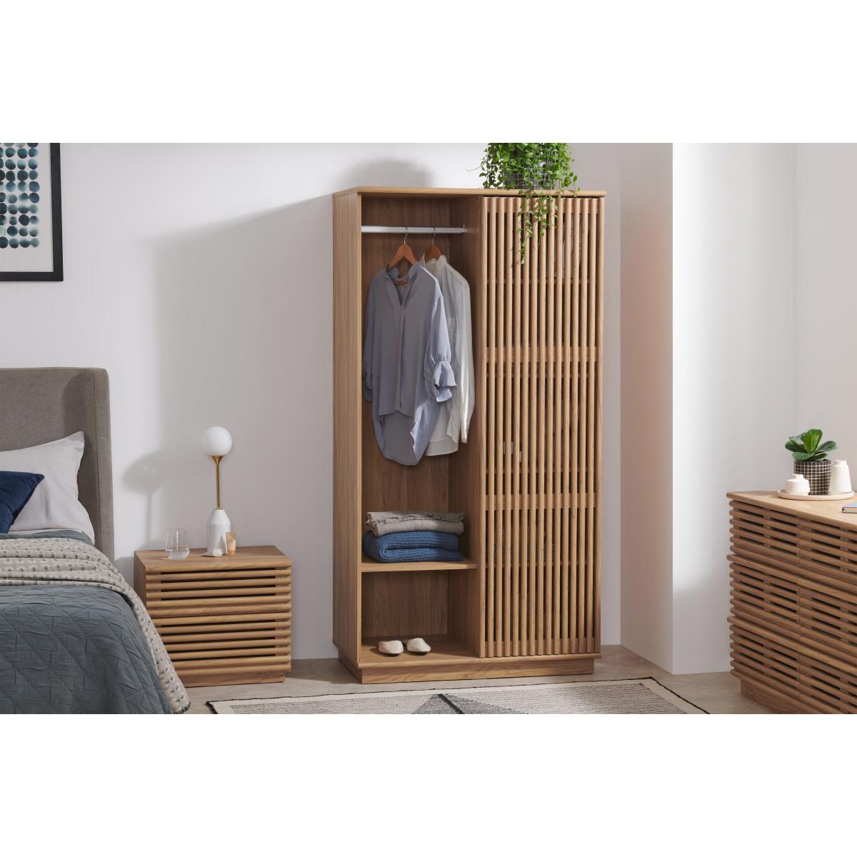 Tulma Double Sliding Door Wardrobe, Oak Effect – image 5