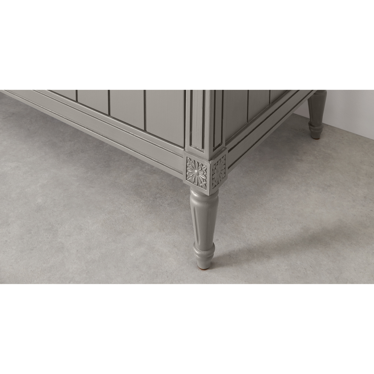 Bourbon Vintage 3 Door Triple Wardrobe, Grey – image 3