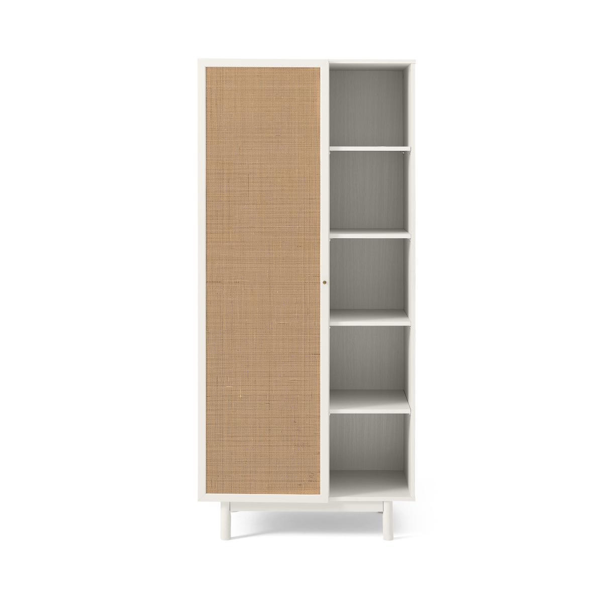 Pavia Double Wardrobe, Natural Rattan & White-Washed Oak Effect – image 2