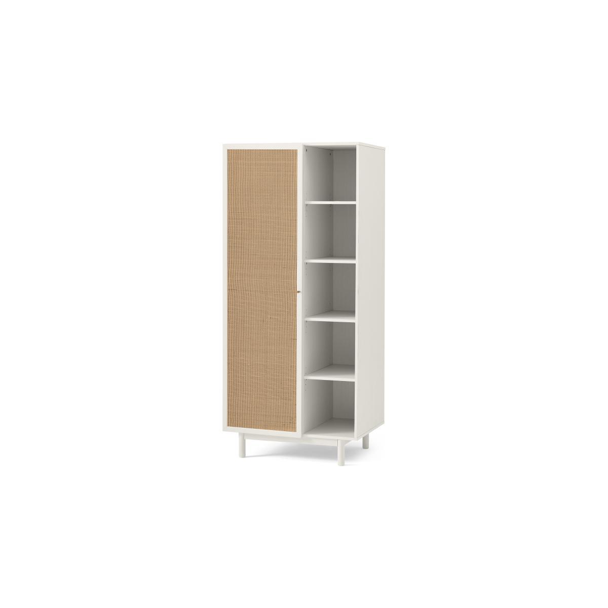 Pavia Double Wardrobe, Natural Rattan & White-Washed Oak Effect – image 3