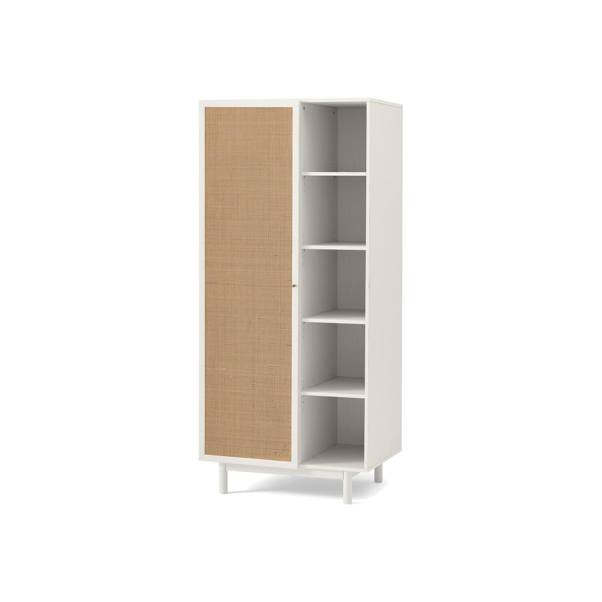 Pavia Double Wardrobe, Natural Rattan & White-Washed Oak Effect – image 1