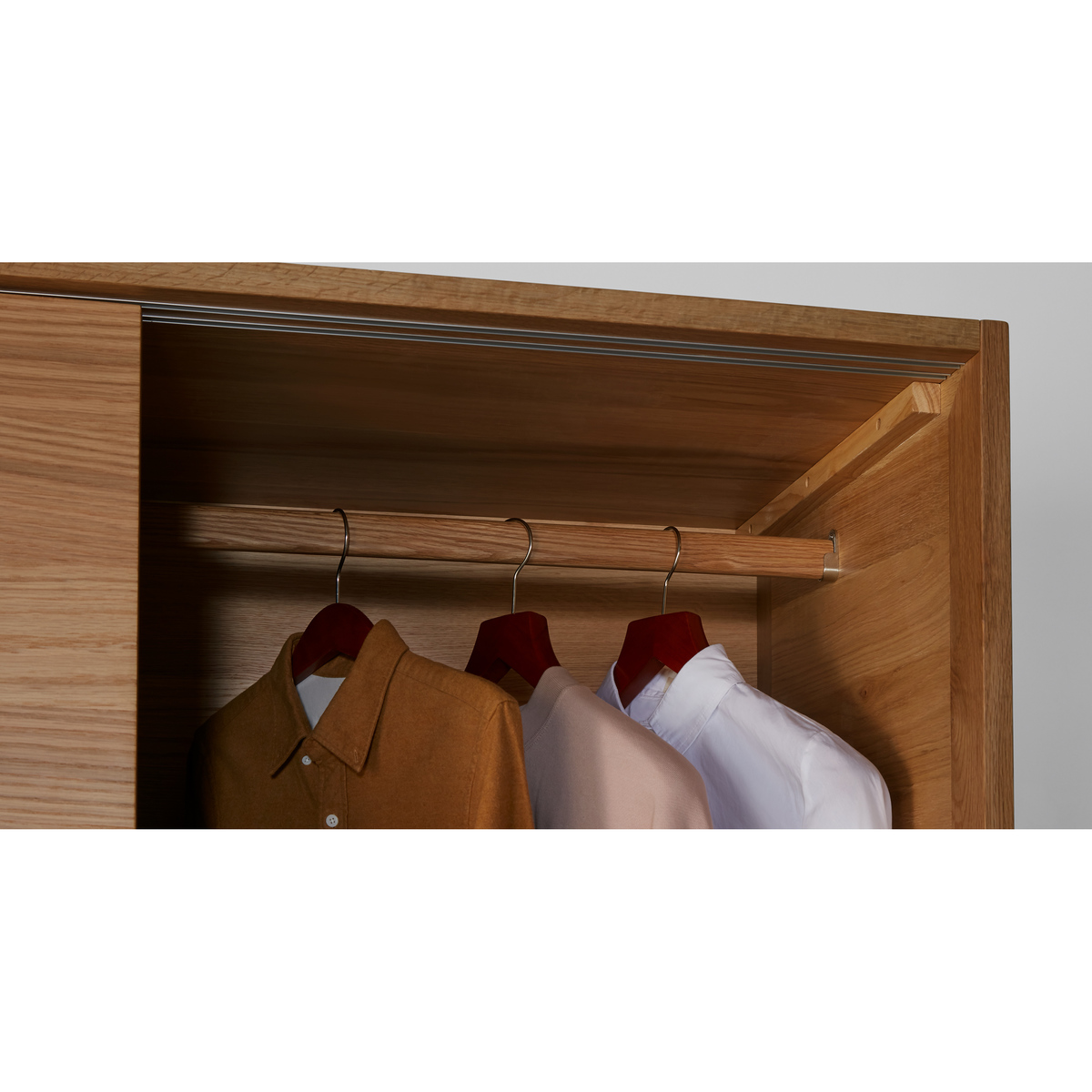 Ledger Sliding Wardrobe, Dark Stain Ash – image 4