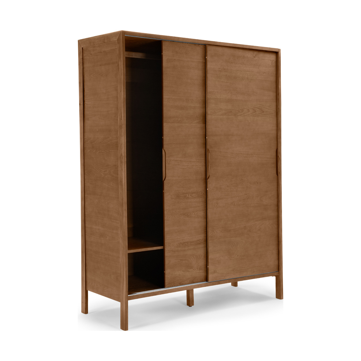Ledger Sliding Wardrobe, Dark Stain Ash – image 2